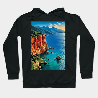 Dreamcore Realistic Top View of a Coast Hoodie